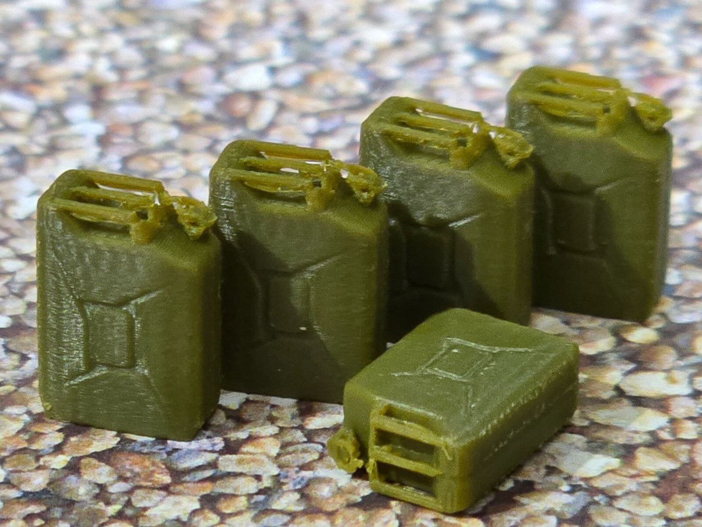Jerry Can 20L x 5 1:43 Scale Gauge Model Miniature Diorama Scenery