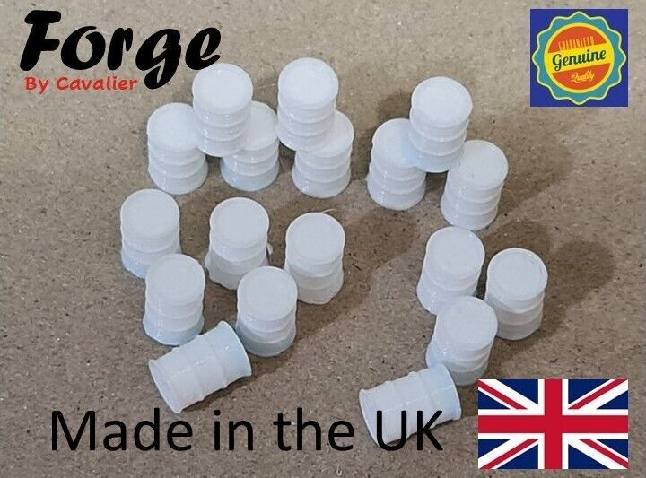Oil Drum Barrels OO HO Gauge New White 1:76 Scale Models Train Railway 18 Pack