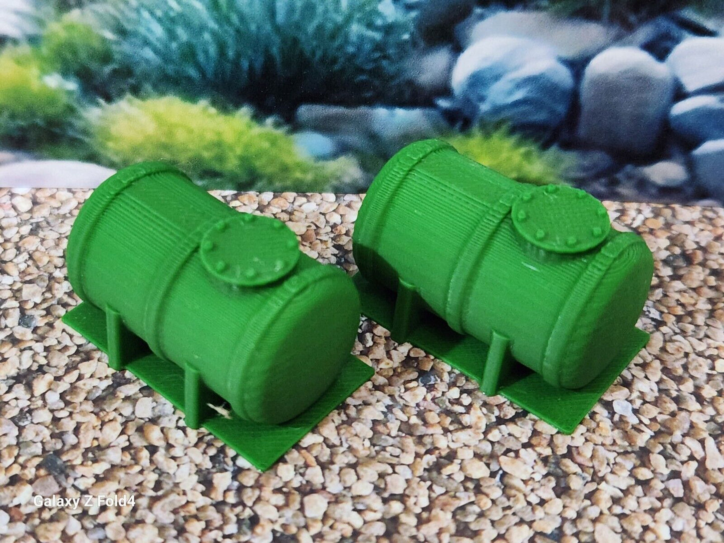 Pack 2 BP Green Gas Fuel Petrol Tank OO Gauge 1:76 Scale Models Train Railway