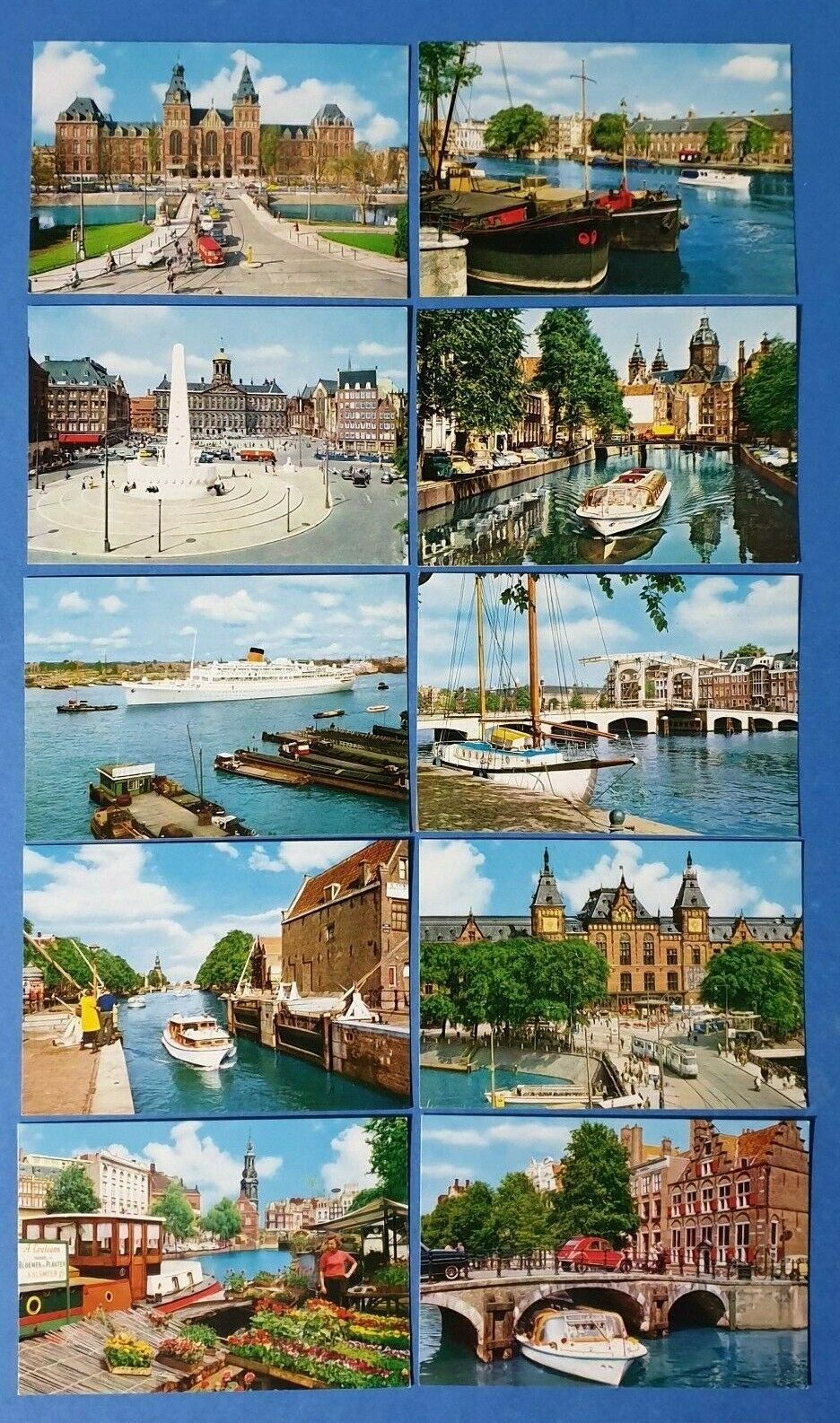 Set 10 Souvenir Images of Amsterdam Holland Netherlands in Wallet EA2