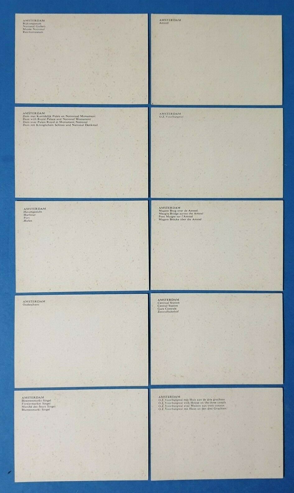 Set 10 Souvenir Images of Amsterdam Holland Netherlands in Wallet EA2