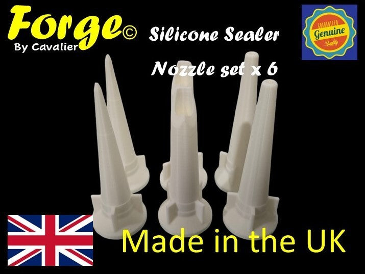 Silicone Sealer Sealant Mastik Tube Nozzle Set 45deg Pack of 6