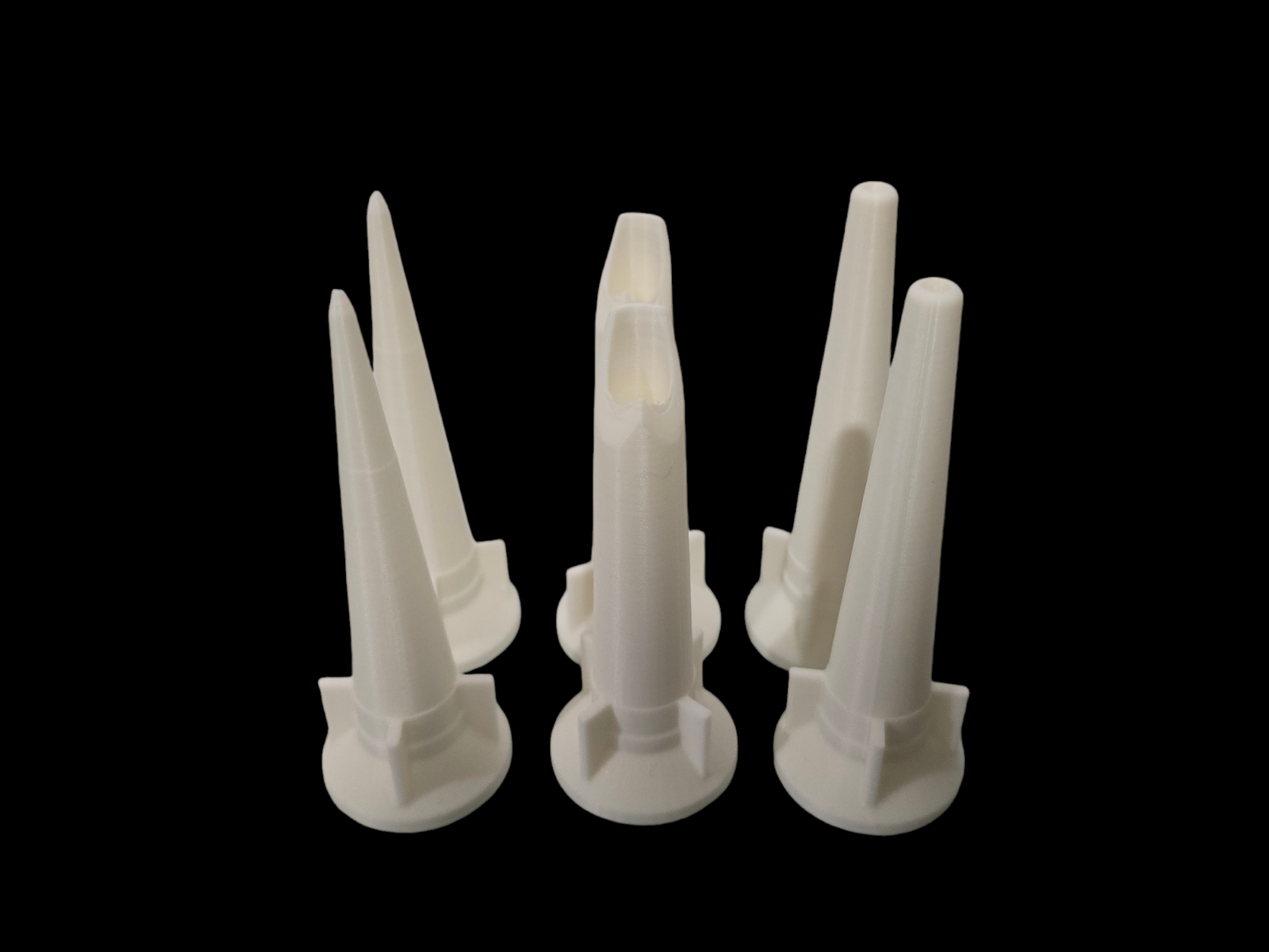 Silicone Sealer Sealant Mastik Tube Nozzle Set 45deg Pack of 6