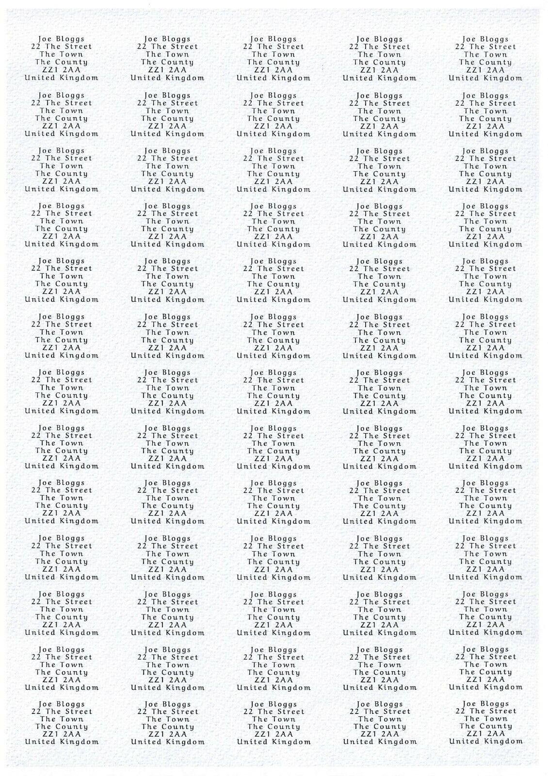 Small Personalised Self Adhesive Name Return Address Sticky Labels Stickers