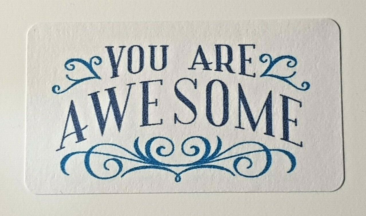Thank You Sentiment Labels 4 Designs to choose from Awesome Amazing Thanks