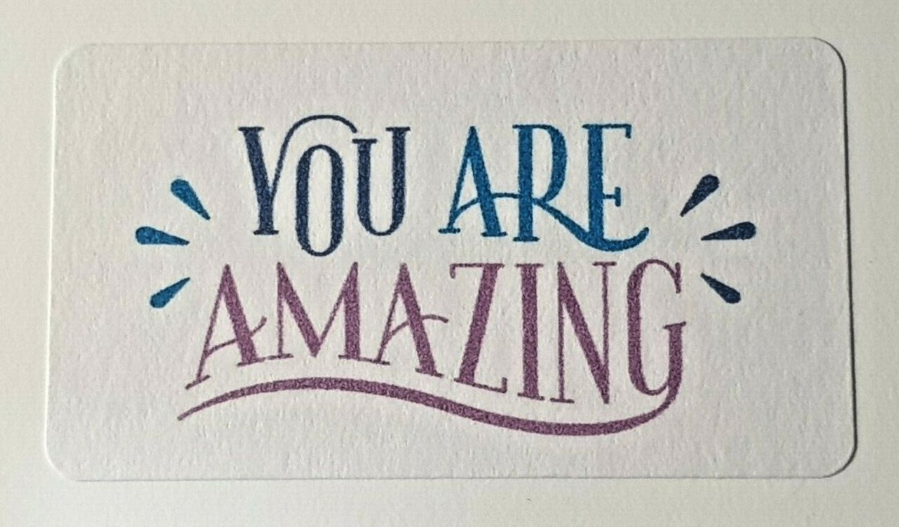 Thank You Sentiment Labels 4 Designs to choose from Awesome Amazing Thanks