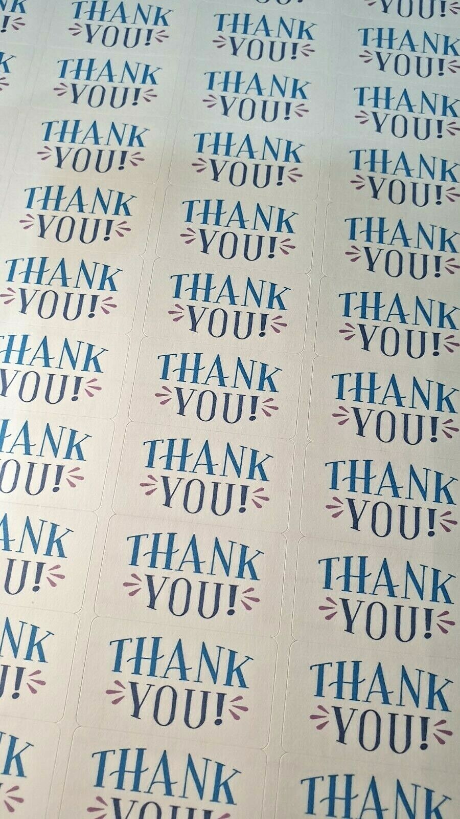 Thank You Sentiment Labels 4 Designs to choose from Awesome Amazing Thanks