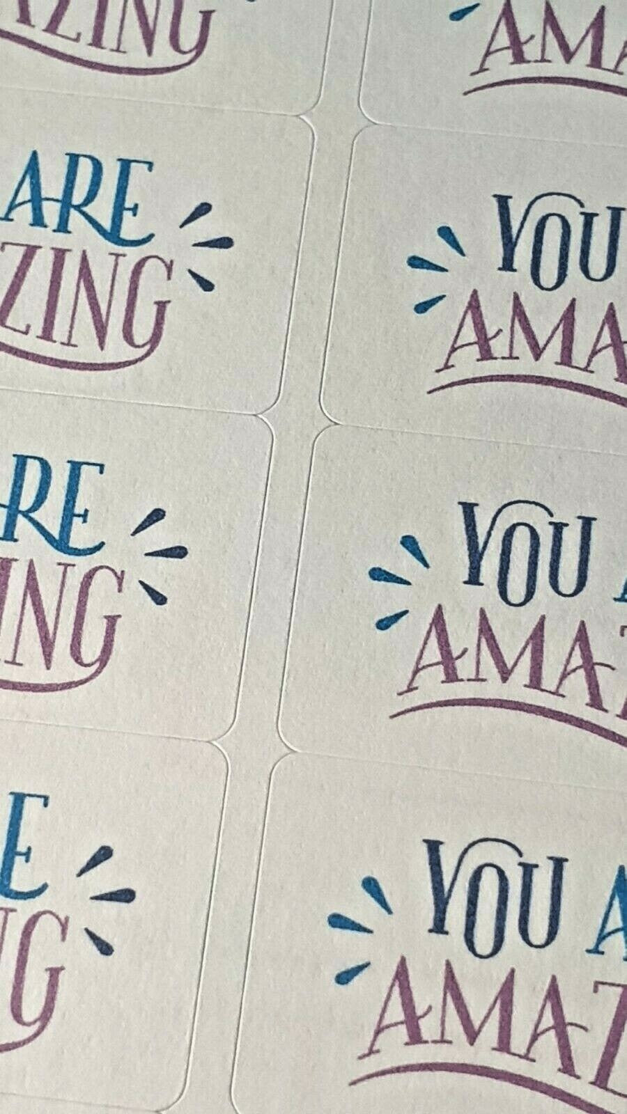 Thank You Sentiment Labels 4 Designs to choose from Awesome Amazing Thanks