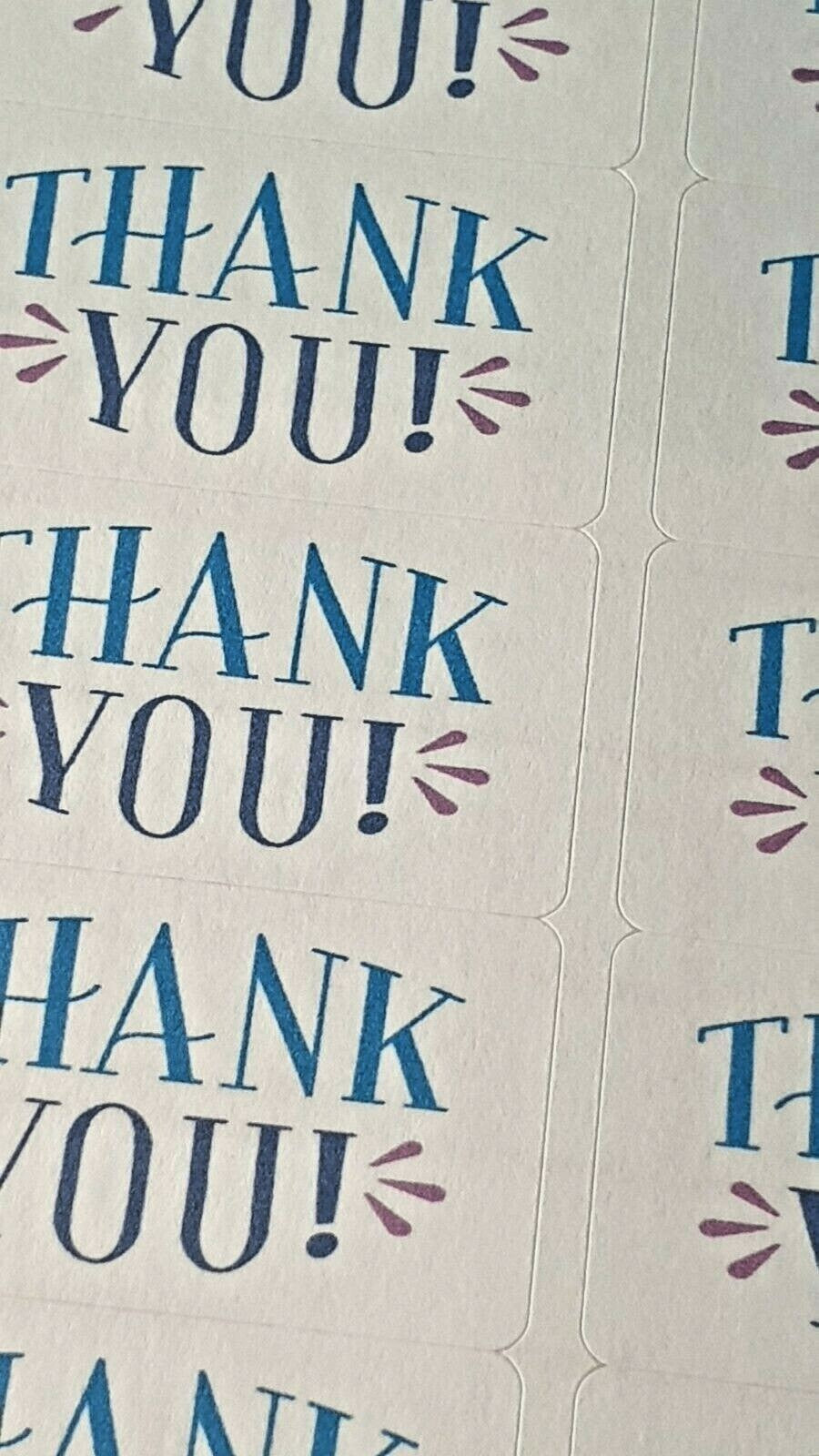 Thank You Sentiment Labels 4 Designs to choose from Awesome Amazing Thanks