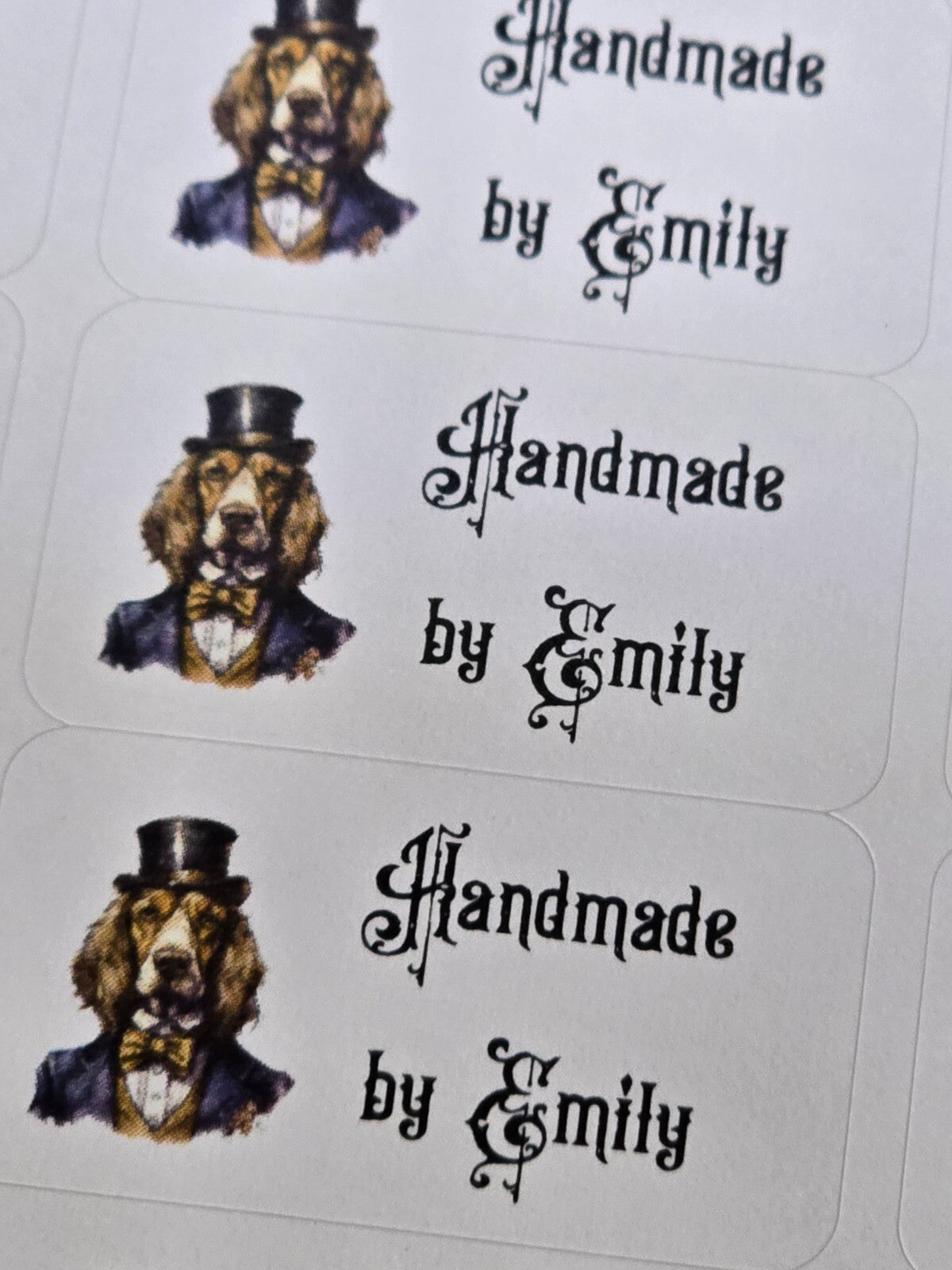 Victorian Dogs Handmade by Labels Personalised Self Adhesive Address Stickers