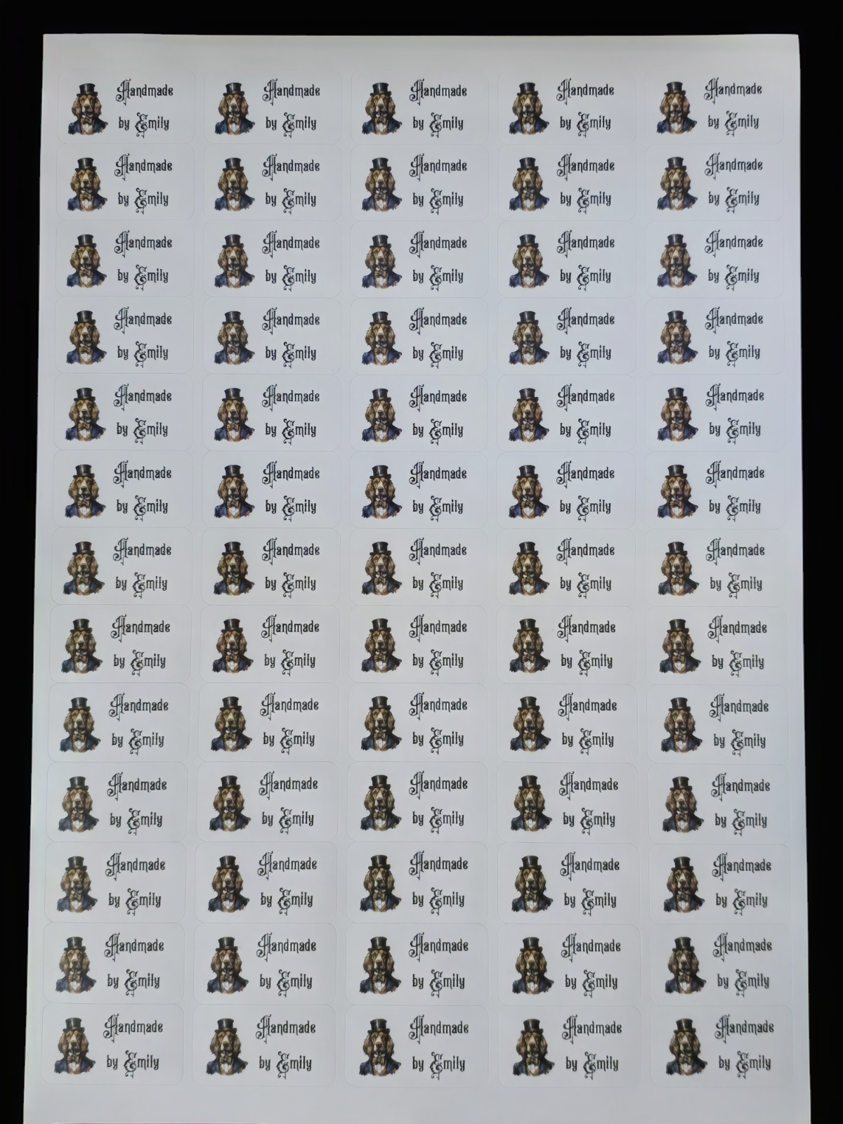 Victorian Dogs Handmade by Labels Personalised Self Adhesive Address Stickers