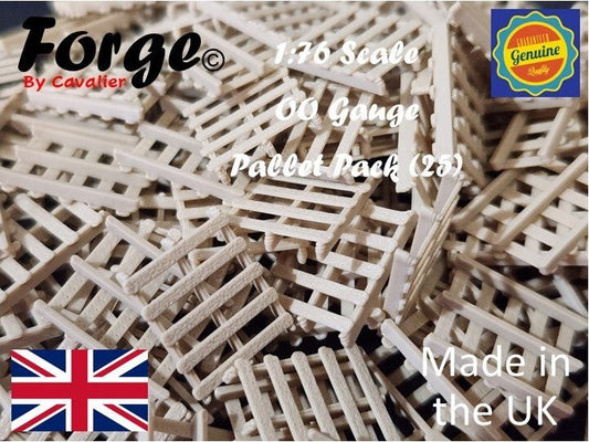 009 00-9 Narrow Gauge Wood Colour Pallets 1:76 Models Train Railway (25 Pack)