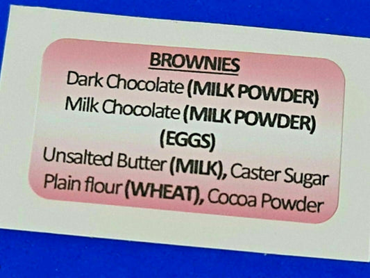 135 x Ingredient Labels Strawberry Shortcake Matte Labels Stickers