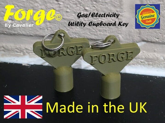 2 x Gas Electric Meter Box Utility Key Cupboard Army Green PLA Plastic