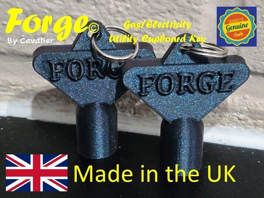 2 x Gas Electric Meter Box Utility Key Cupboard Burnt Titanium PLA Plastic