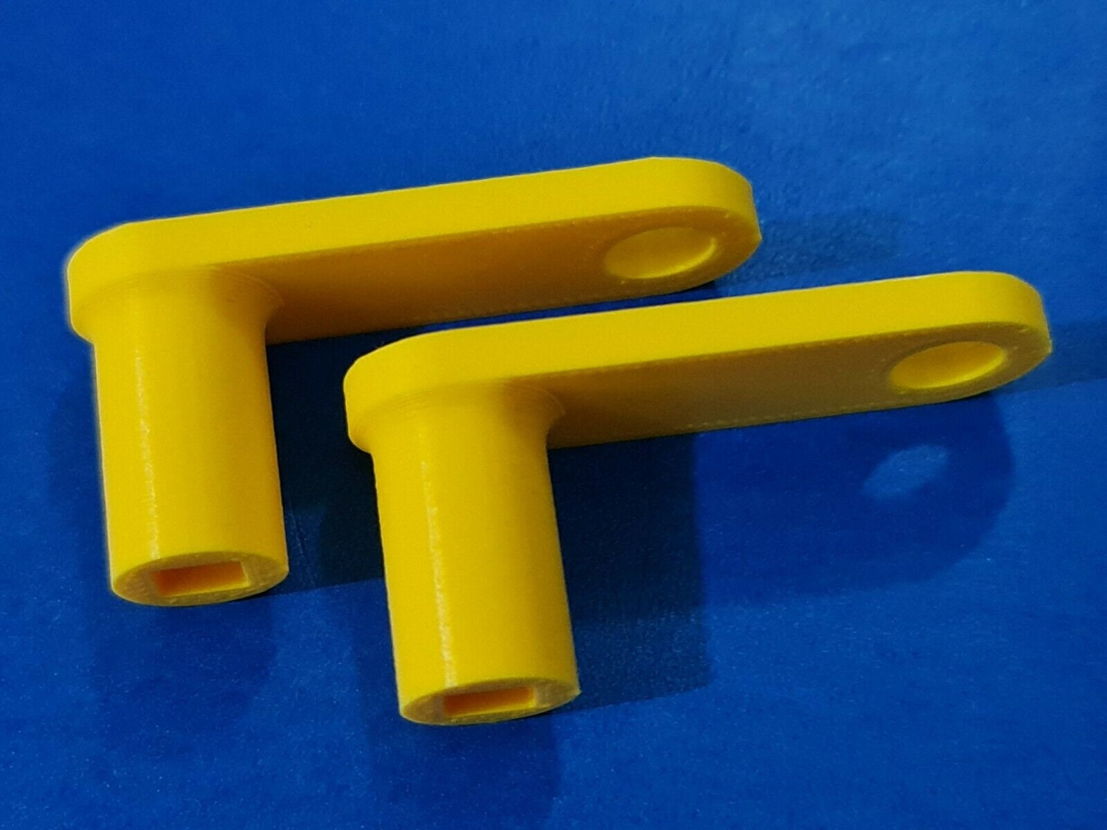 2 x Square 6x6mm Gas Electric Meter Box Utility Key Cupboard Yellow PLA Bio