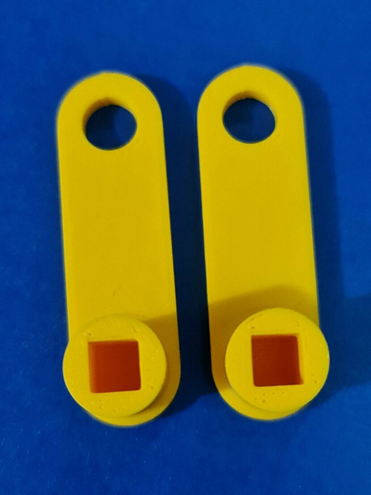 2 x Square 6x6mm Gas Electric Meter Box Utility Key Cupboard Yellow PLA Bio