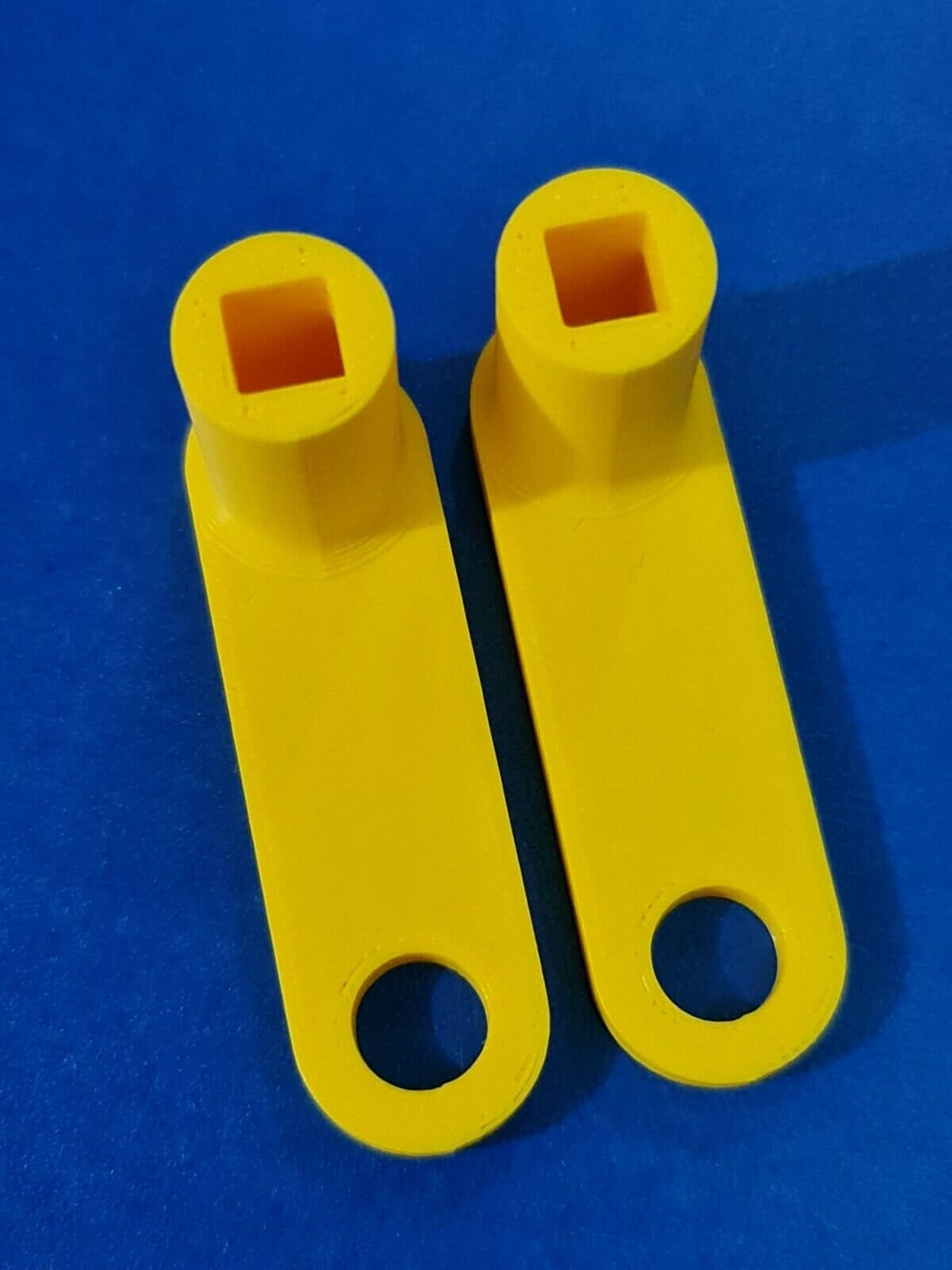 2 x Square 6x6mm Gas Electric Meter Box Utility Key Cupboard Yellow PLA Bio