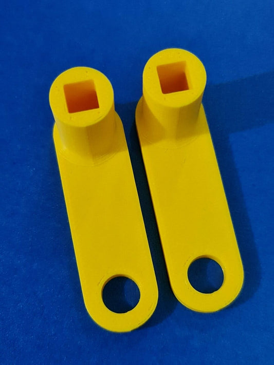 2 x Square 6x6mm Gas Electric Meter Box Utility Key Cupboard Yellow PLA Bio