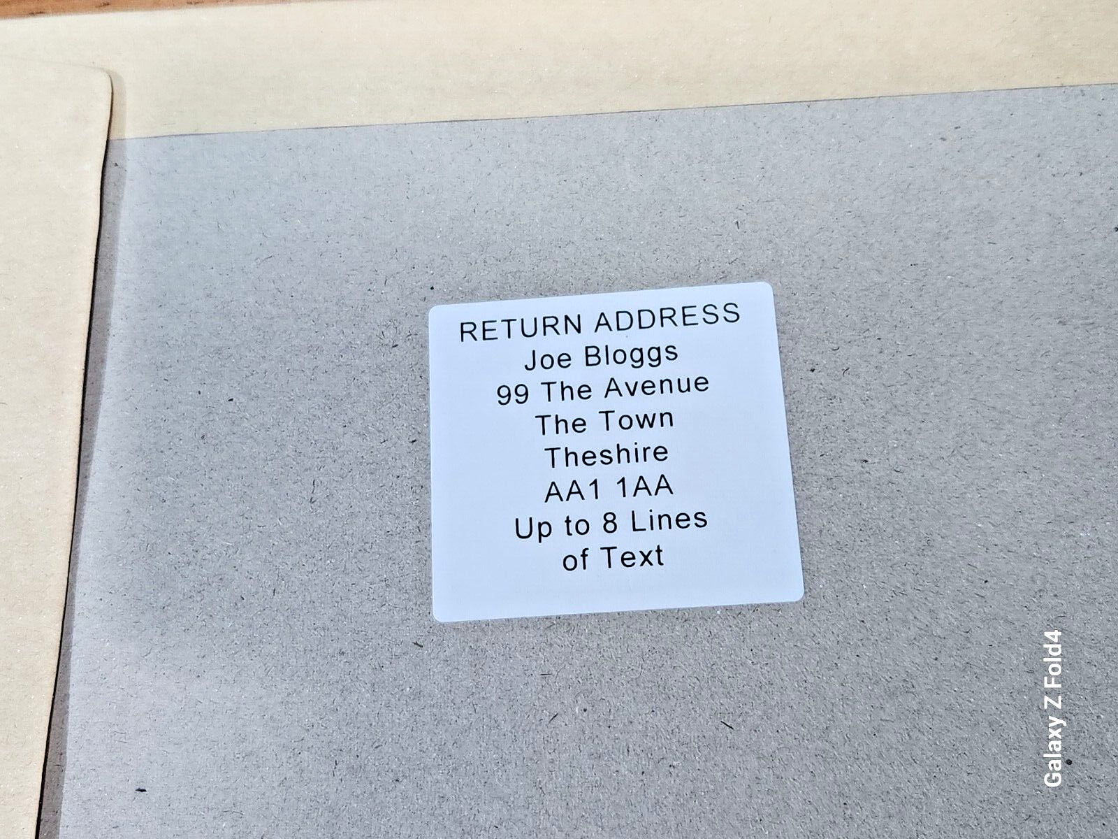 240 Square White Custom Personalised Self Adhesive Return Address Labels