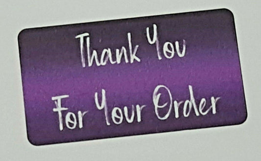 260 x Thank You for Your Order Labels Blackcurrant & Liquorice Matte Stickers