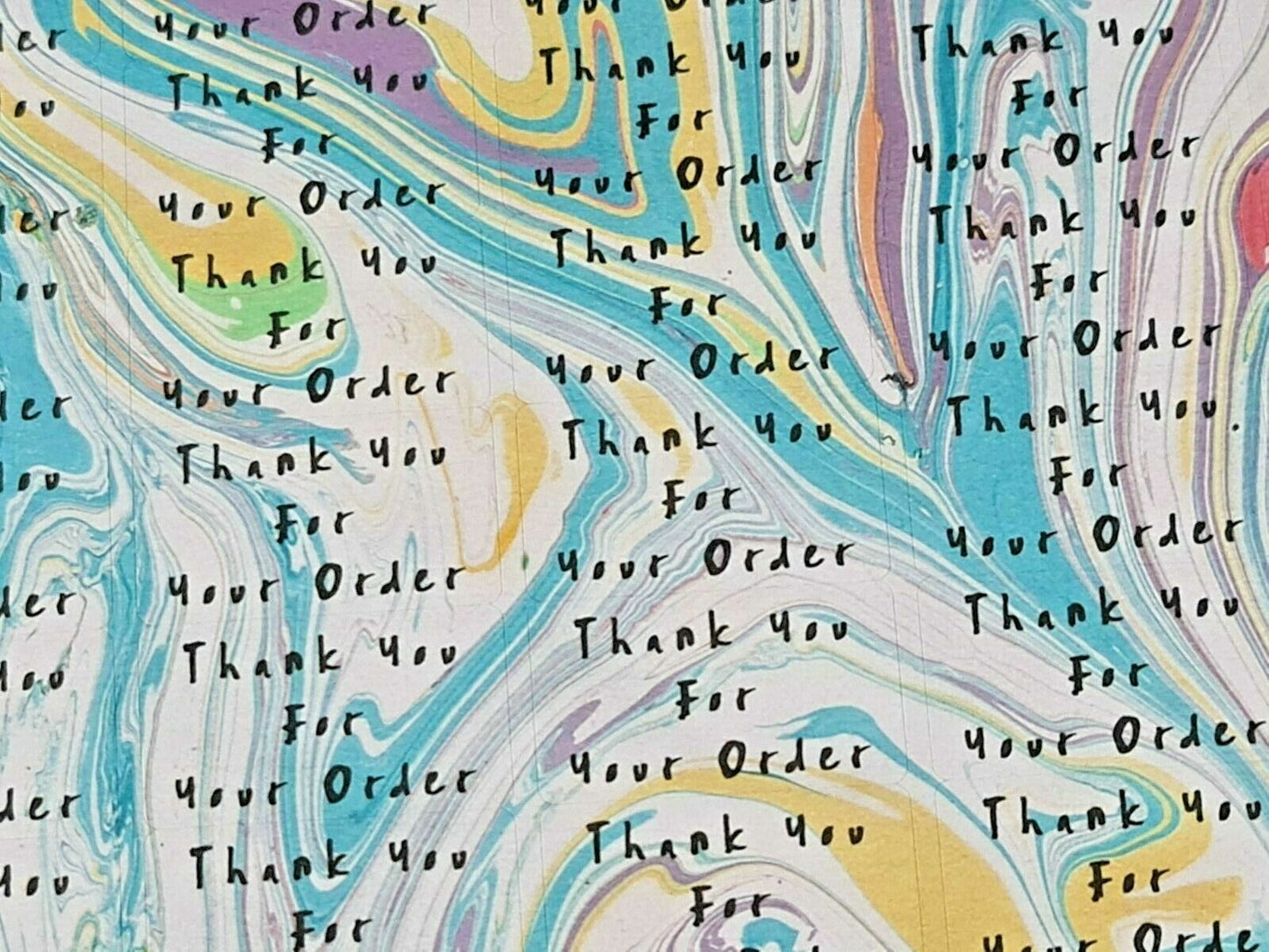 260 x Thank You for Your Order Sticky Labels Marble Effect Matte Stickers