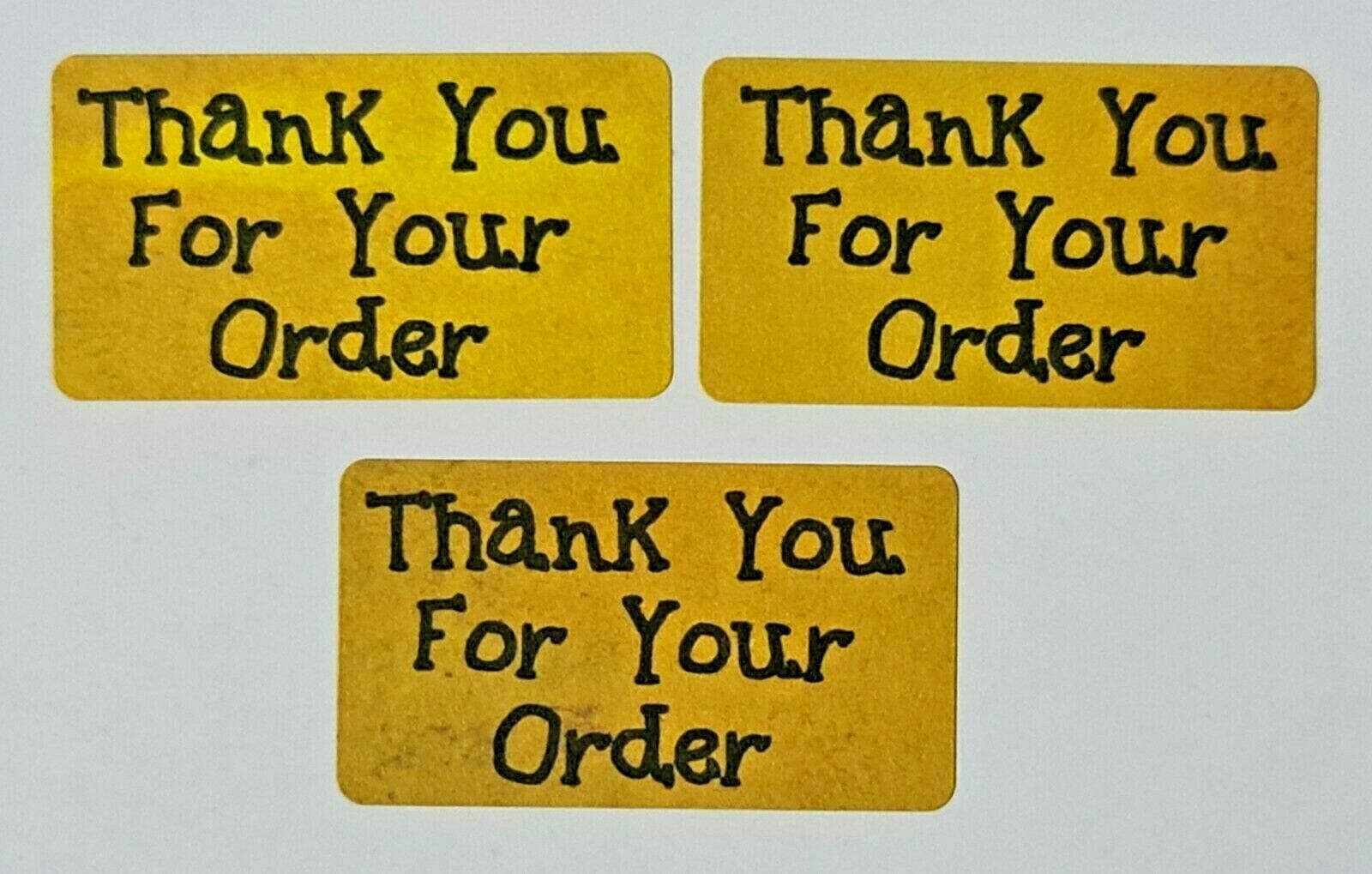 260 x Thank You for Your Order Sticky Labels TOP BANANA Yellow Matte Stickers