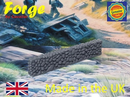 28mm Unpainted Grey 104mm short Stone Wall Bolt Action Table Top Wargames