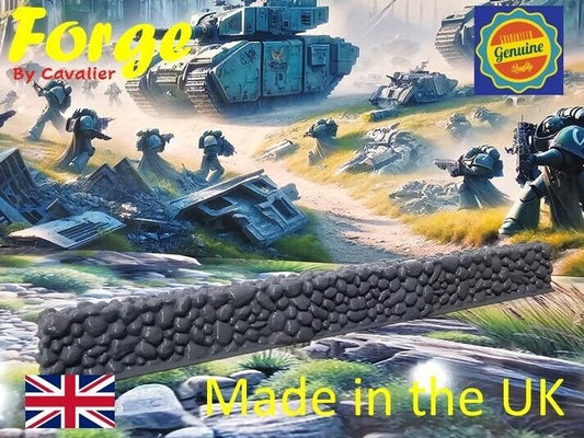 28mm Unpainted Grey Plastic 196mm long Stone Wall Bolt Action Table Top Wargames