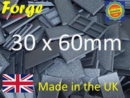 30 x 60mm Rectangle Wargaming Bases PLA Plastic for War gaming - Tabletop Games