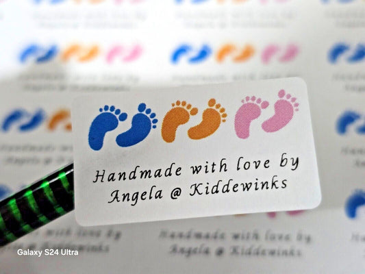 325 Baby Feet Personalised Self Adhesive Address Handmade by Labels Stickers