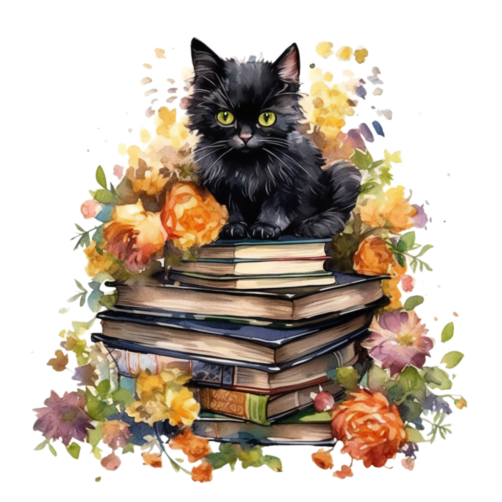 325 Black Cat Personalised Self Adhesive Address Handmade by Labels Stickers