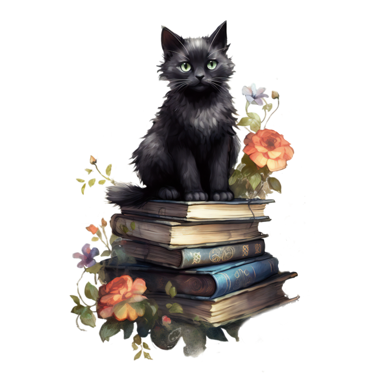 325 Black Cat Personalised Self Adhesive Address Handmade by Labels Stickers