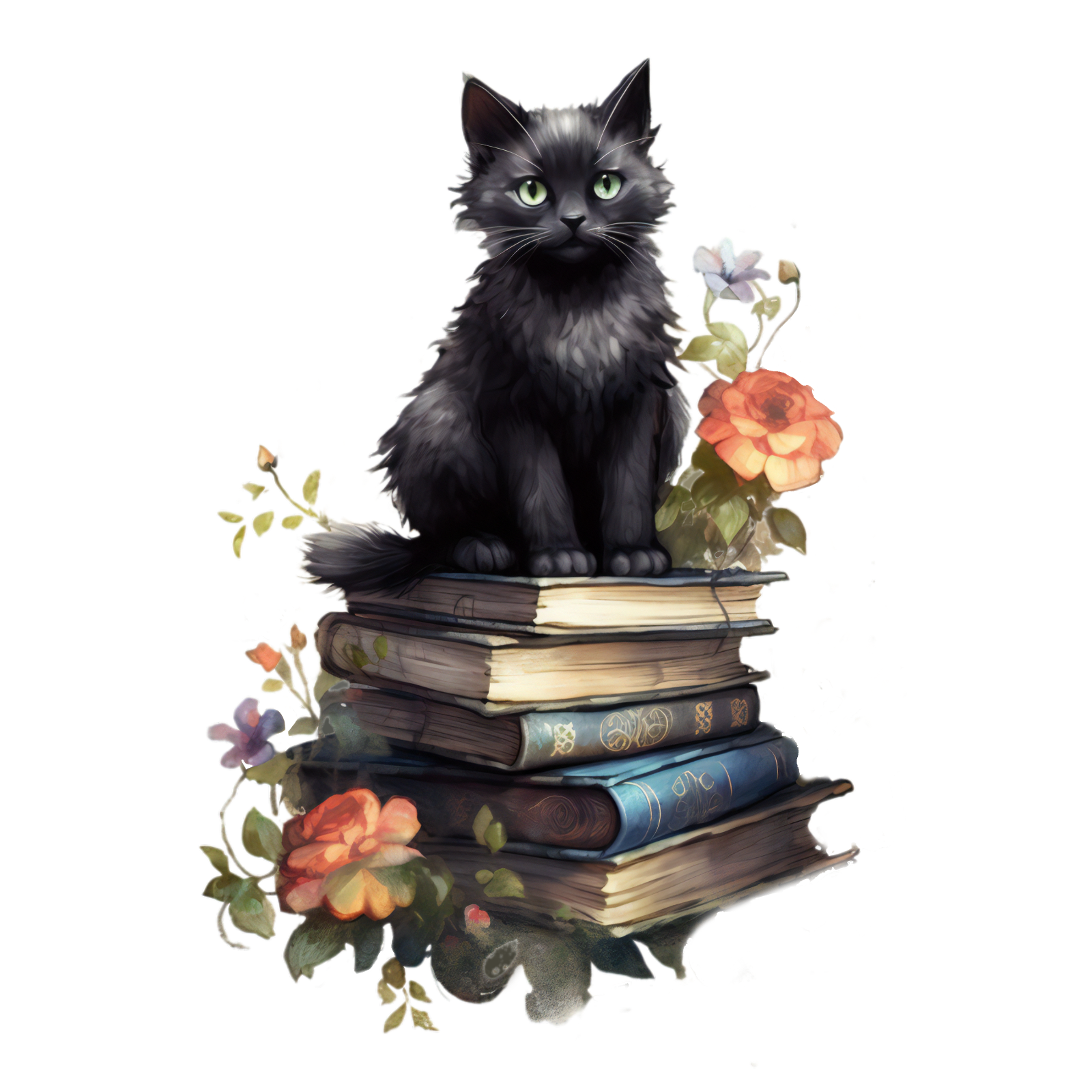 325 Black Cat Personalised Self Adhesive Address Handmade by Labels Stickers