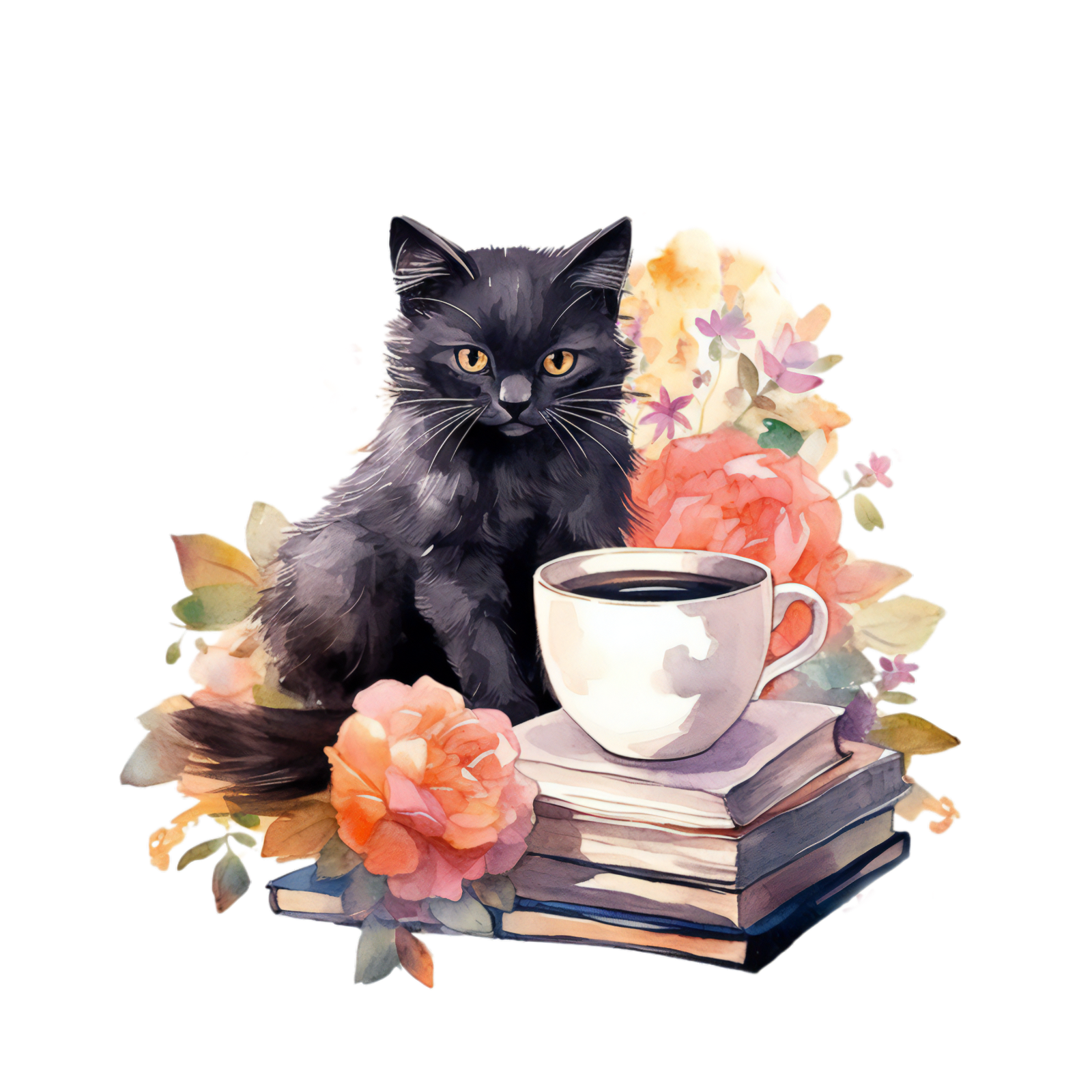 325 Black Cat Personalised Self Adhesive Address Handmade by Labels Stickers