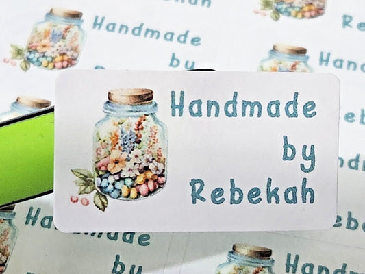 325 Candy Jar Personalised Self Adhesive Address Handmade by Labels Stickers