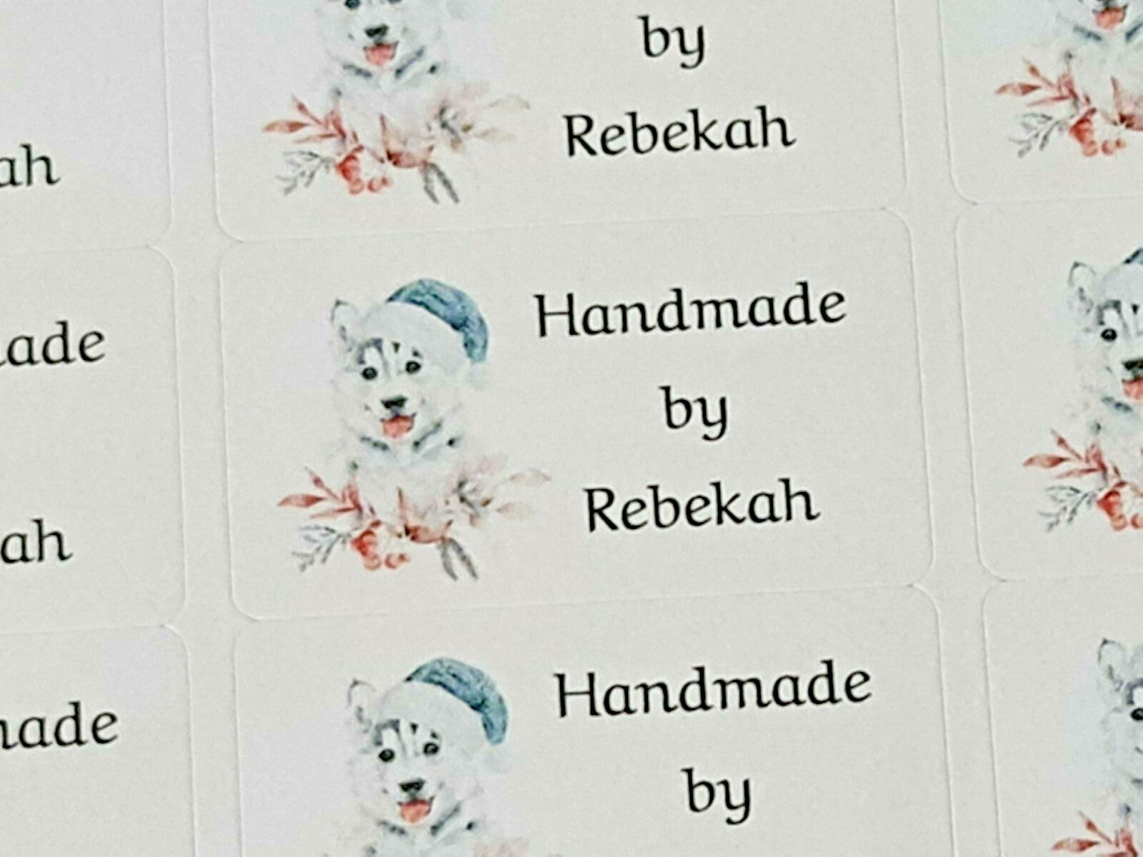 325 Christmas Personalised Self Adhesive Handmade by Sticky Labels Stickers