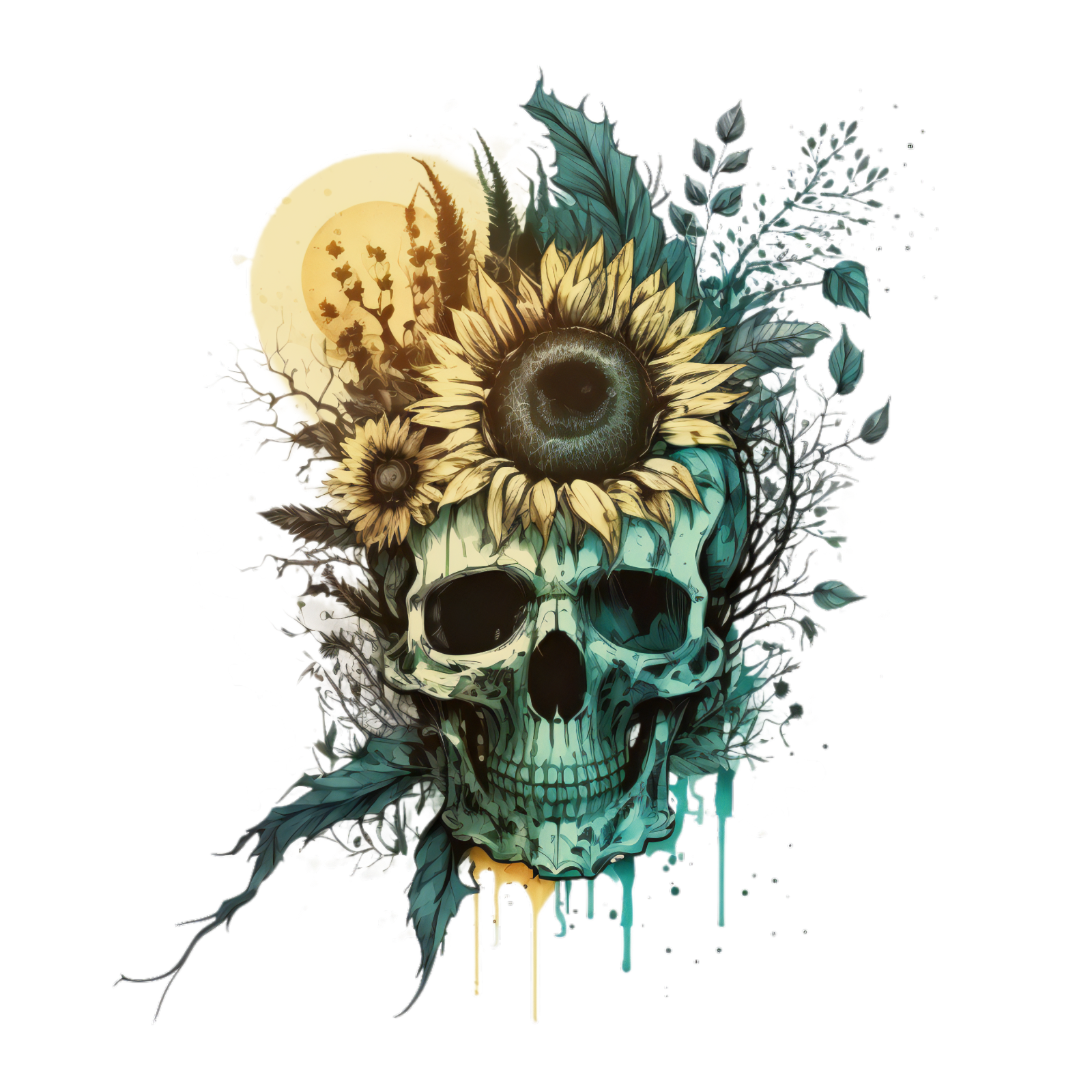 325 Floral Skull Gothic Personalised Self Adhesive Address Handmade by Labels