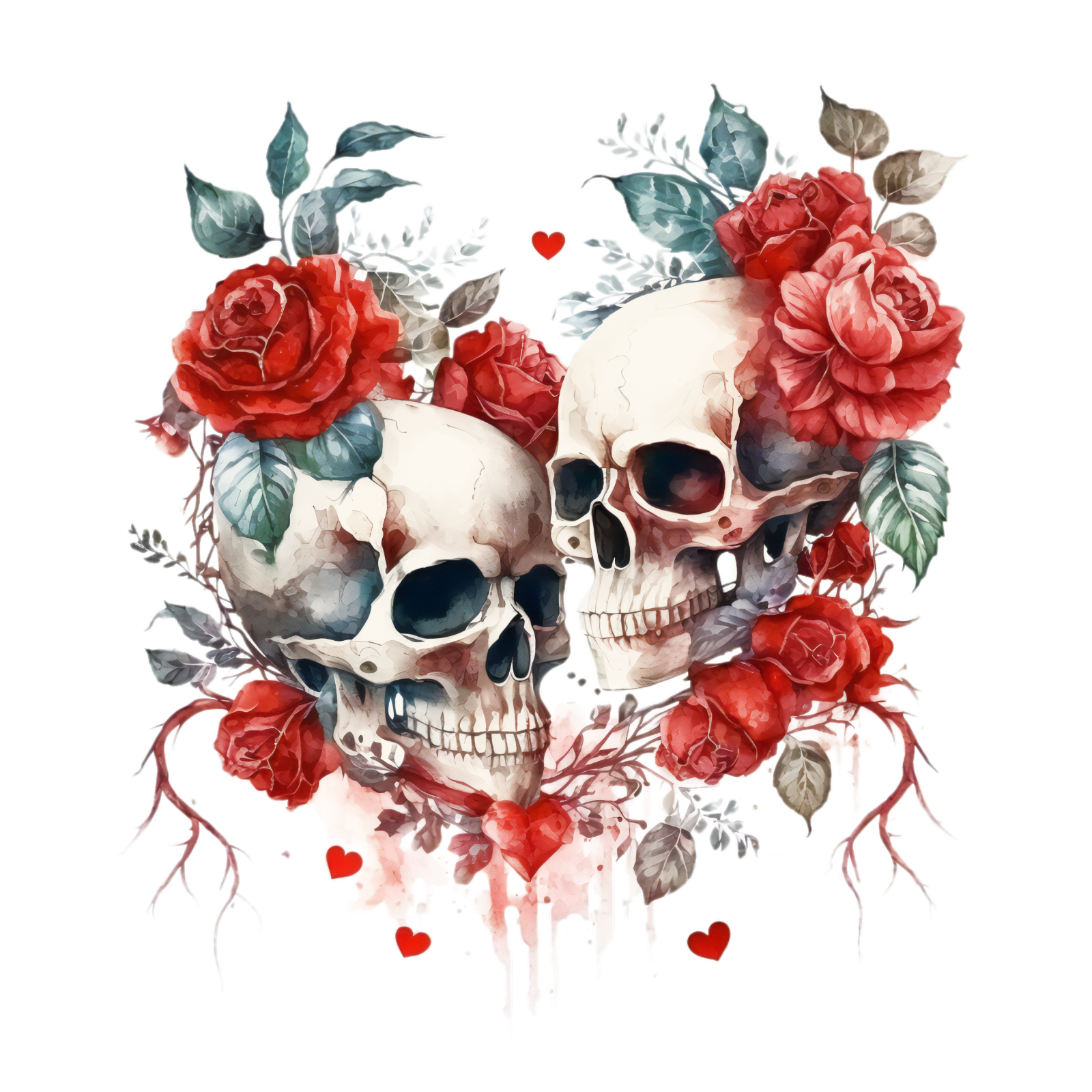 325 Floral Skull Gothic Personalised Self Adhesive Address Handmade by Labels
