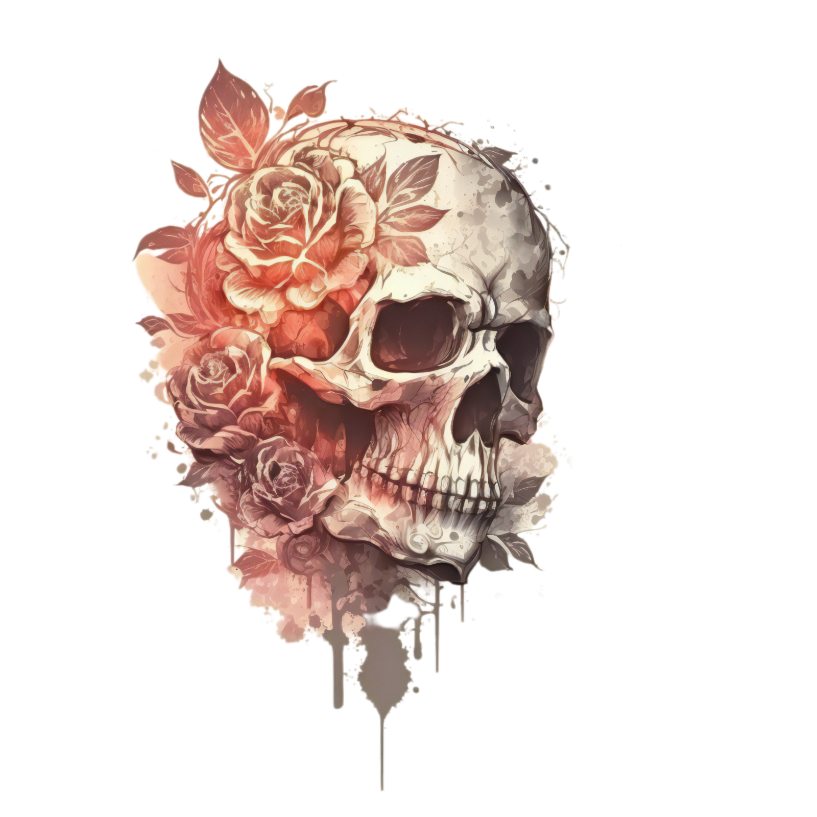 325 Floral Skull Gothic Personalised Self Adhesive Address Handmade by Labels