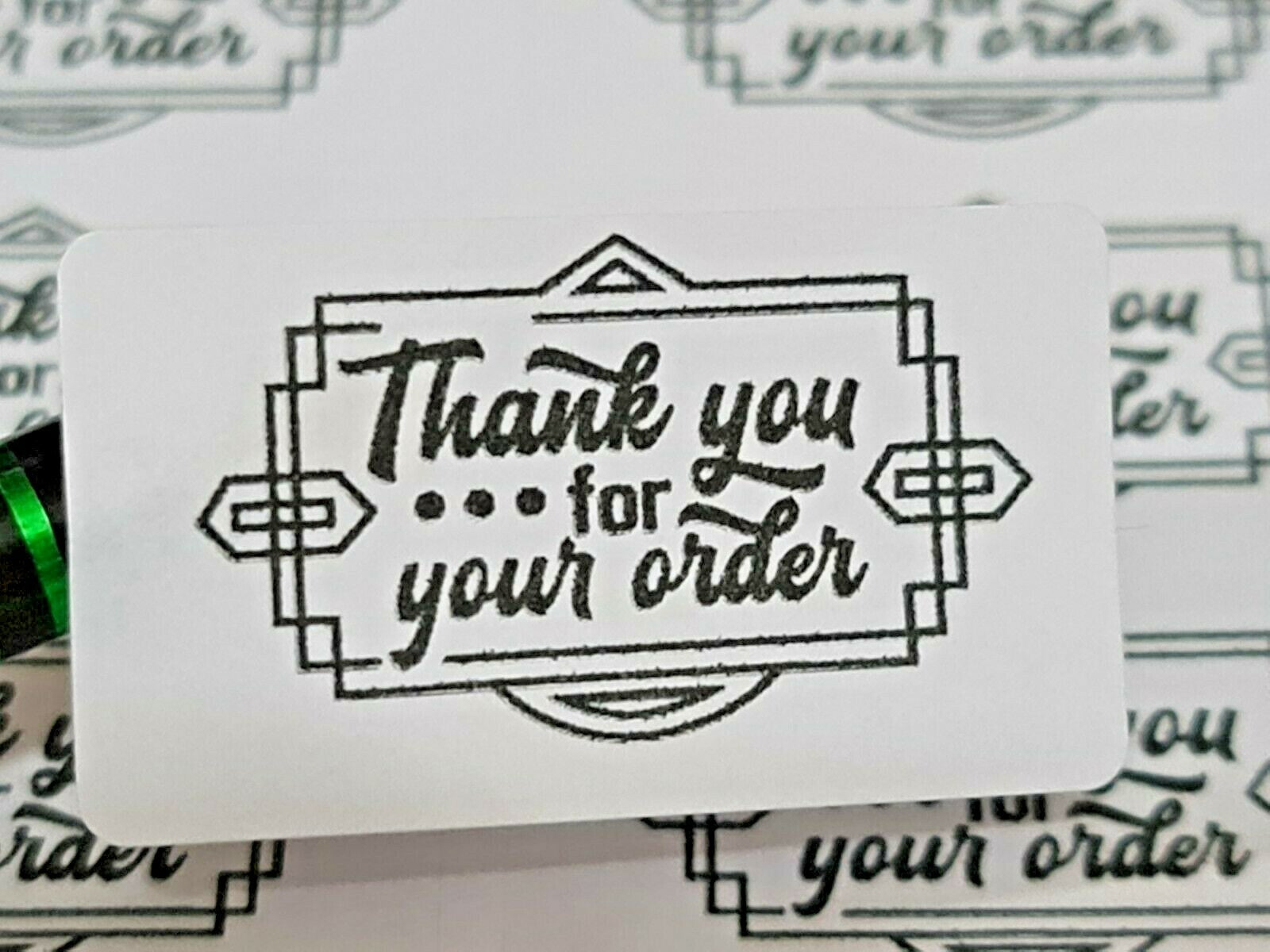 325 x Art Deco Style Thank You for Your Order Labels Matte Labels Stickers