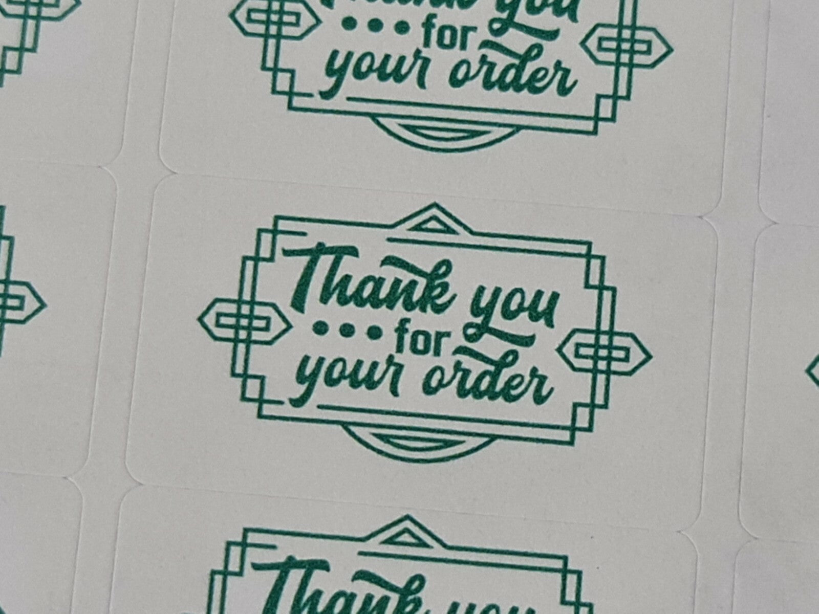 325 x Art Deco Style Thank You for Your Order Labels Matte Labels Stickers
