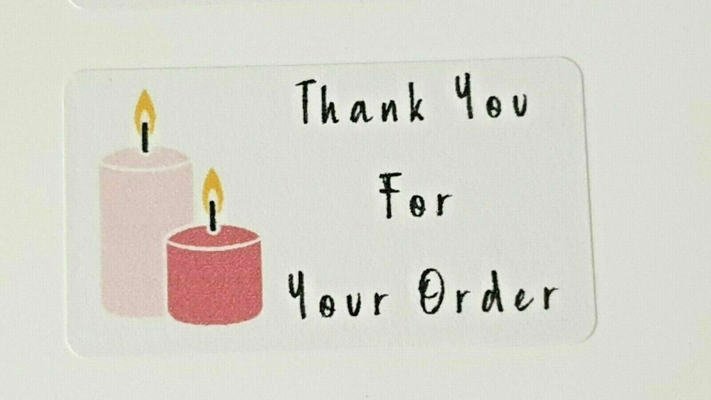 325 x Thank You for Your Order Labels Candles Scentsy Matte Labels Stickers