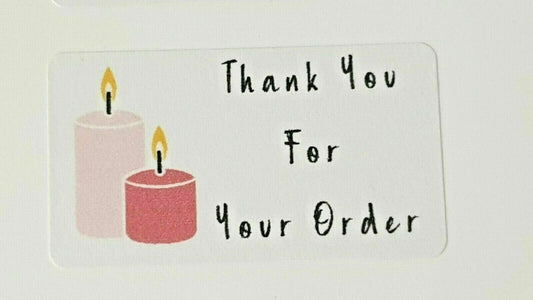 325 x Thank You for Your Order Labels Candles Scentsy Matte Labels Stickers