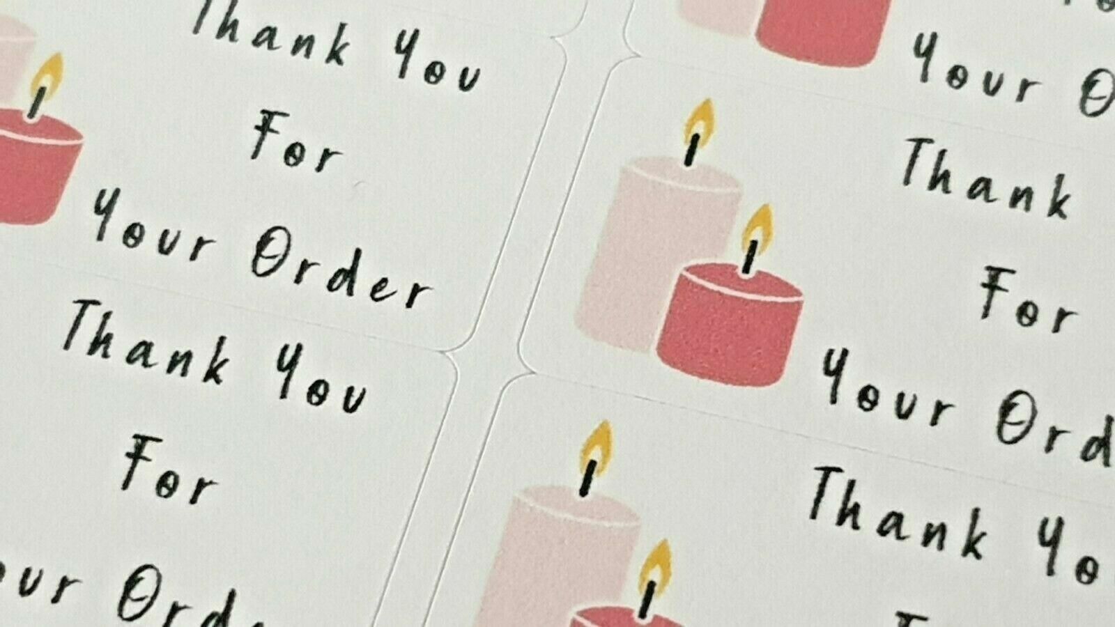 325 x Thank You for Your Order Labels Candles Scentsy Matte Labels Stickers