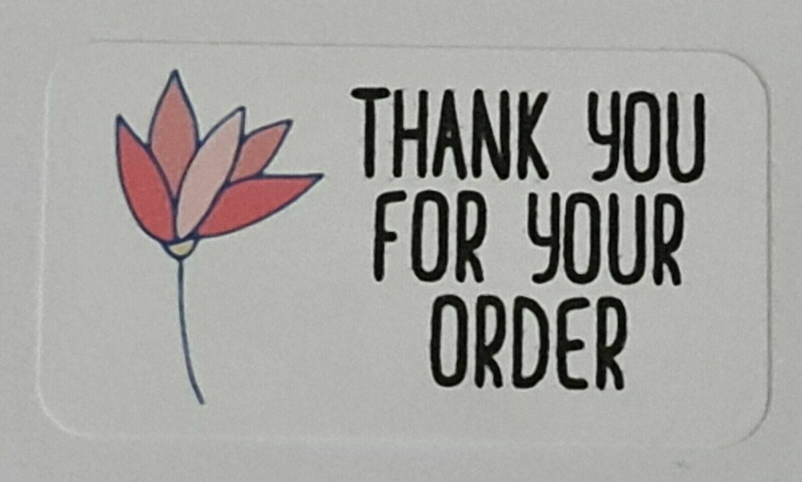 325 x Thank You for Your Order Labels Flower Petals Matte Labels Stickers LR4