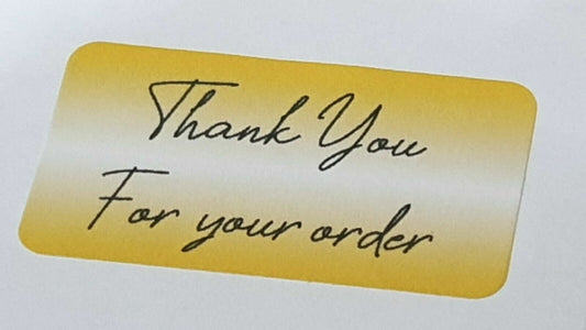 325 x Thank You for Your Order Labels Gold Ember Matte Labels Stickers