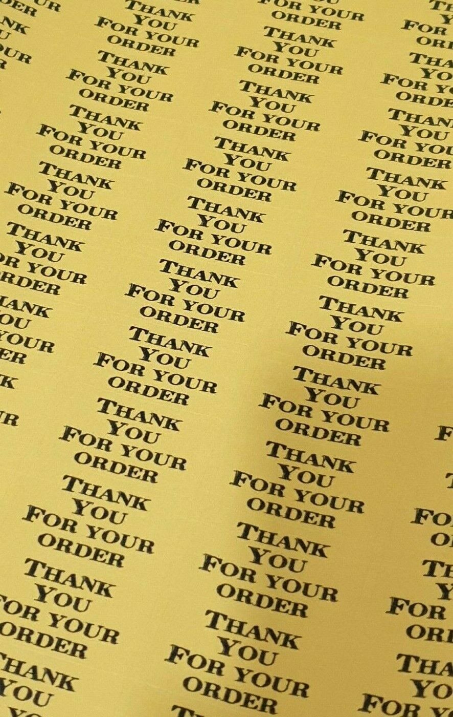 325 x Thank You for Your Order Labels Gold Rinsewash Matte Labels Stickers