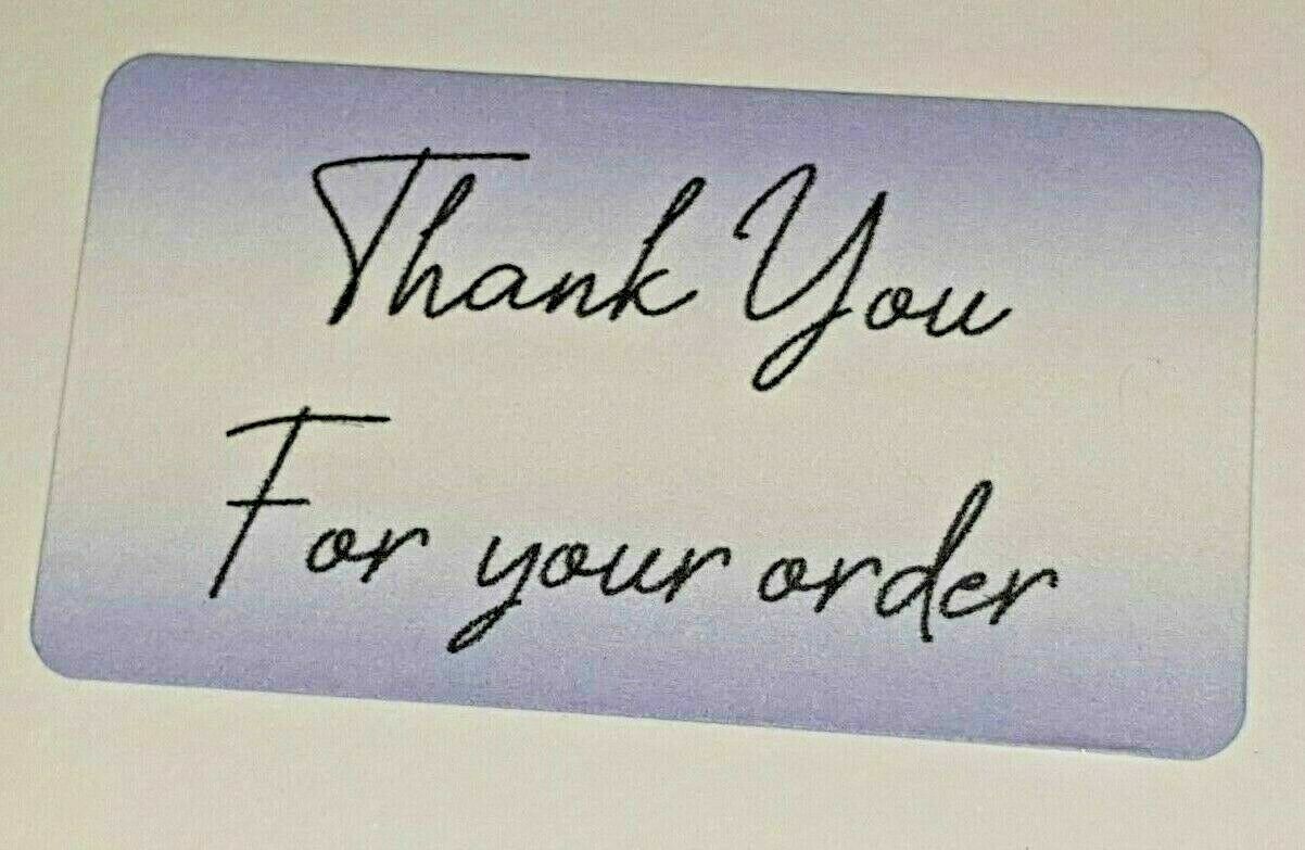 325 x Thank You for Your Order Labels Parma Violet Matte Sticky Labels Stickers