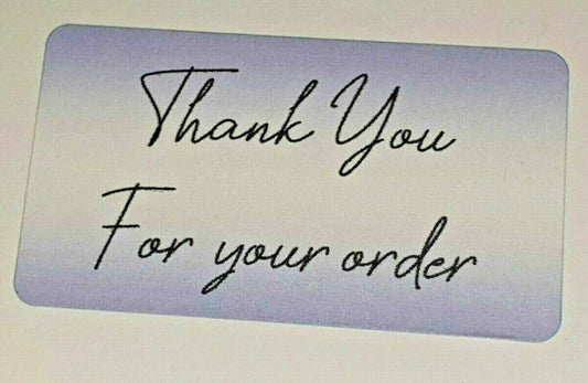 325 x Thank You for Your Order Labels Parma Violet Matte Sticky Labels Stickers